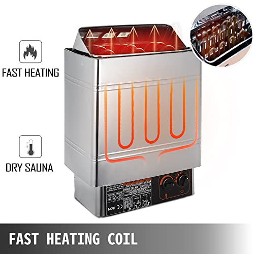 2/3/6/9KW Electric Sauna Heater Stove with Internal Controller Dry Steam Bath for Sauna Home Hotel Spa Shower (Color : 6KW Internal) (6KW Internal)