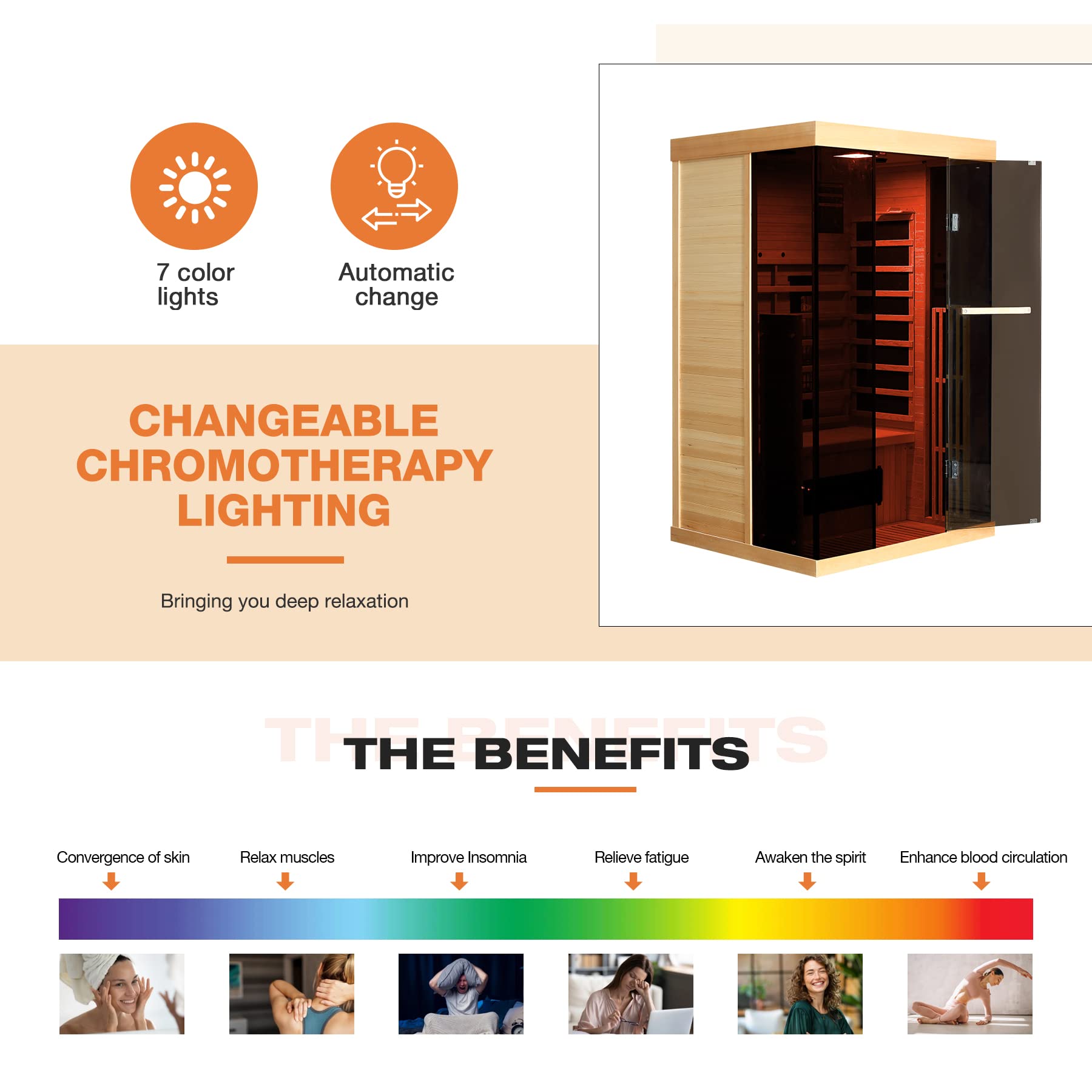 BNEHS Infrared Sauna, 1-2 Person Home Sauna with 10 Minutes Warm-up Heater Tube& Carbon Panels, Personal Sauna for Home with Door Handle to Hold Cell Phones and IPad, Panoramic Tempered Glass